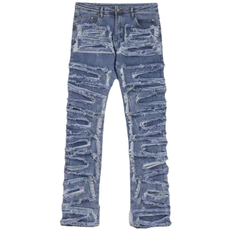 Distressed Blue Jeans