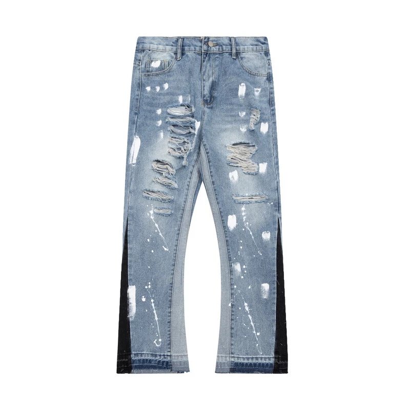 Shredded Flare Jeans