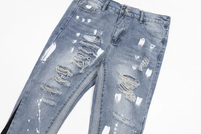 Shredded Flare Jeans